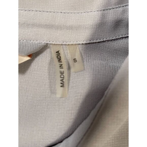 Soft Surroundings Ibiza Georgette Embroidered Maxi Shift Dress Gray Size Small - Picture 5 of 13